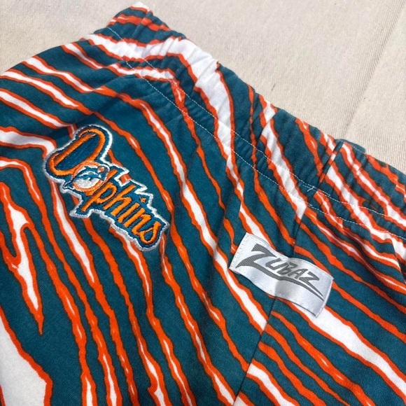 Vintage 90s Zubaz Miami Dolphins zebra print pants - Picture 4 of 6